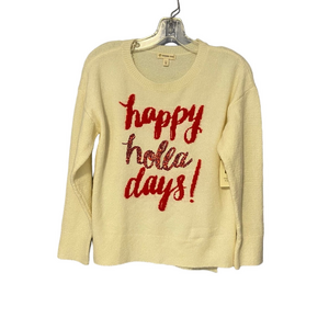 Happy Holla Days” Sequin Holiday Sweater | Women’s L